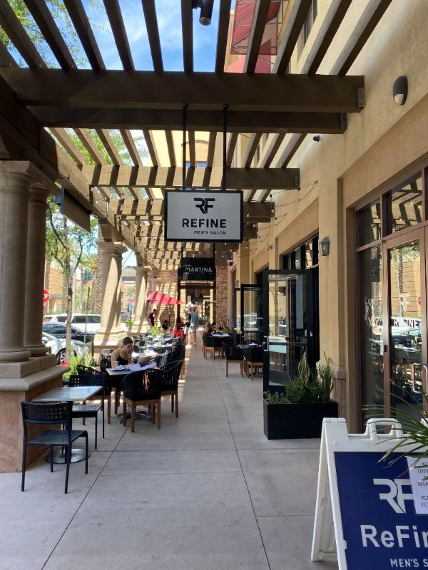 empty outside tables of a restaurant